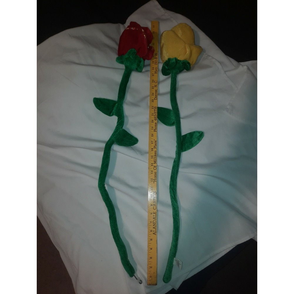 2x Bendable Poseable Plush Flowers 30+ Inches Long Valentines Easter Spring Gift